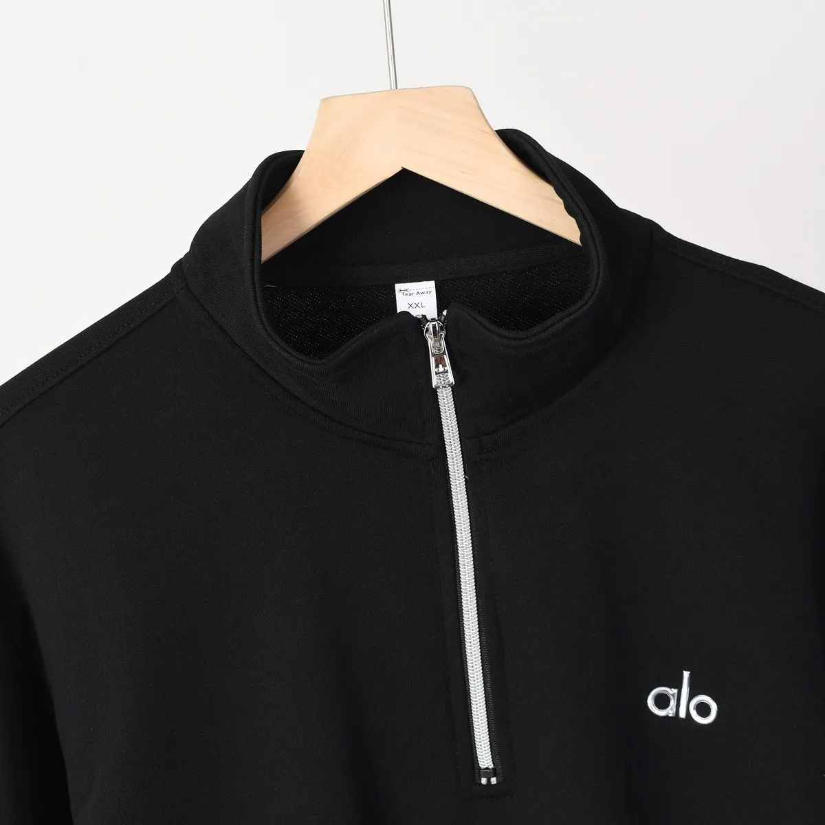 P210 606#alo half-pull stand-up collar sweatshirt Color: Black Gray Royal Blue Size: M-XXL Fabric: 350g cotton terry